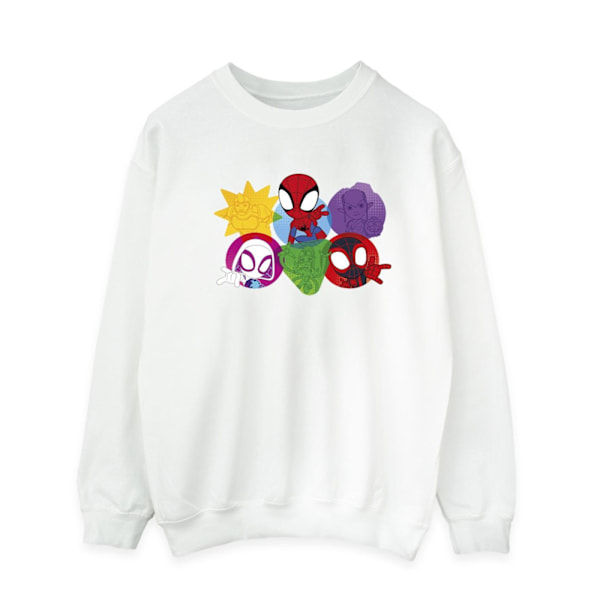 Marvel Herr Spidey And His Amazing Friends Faces Sweatshirt M W White M