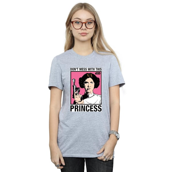 Star Wars Dam/Damer A New Hope Leia Don´t Mess With Princes Sports Grey XL