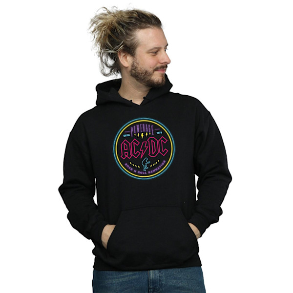 AC/DC Herr Circle Neon Hoodie S Svart Black S