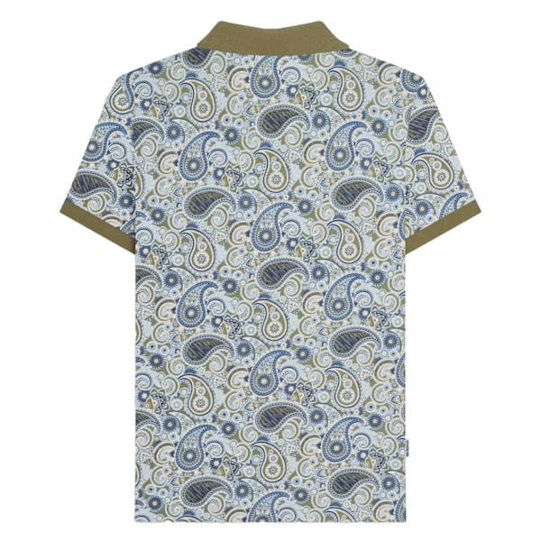 Lambretta Herr SS25 Paisley Märkes Polo Shirt XL Khaki/Marinblå Khaki/Navy XL