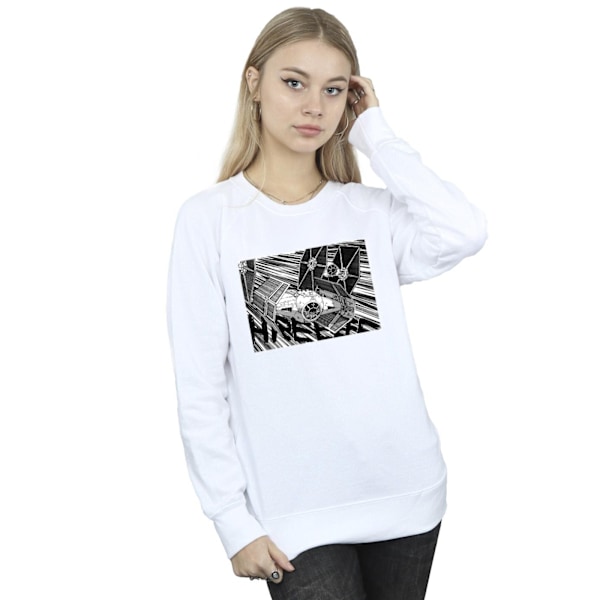 Star Wars Dam/Damer Anime Plane Sweatshirt XL Vit White XL