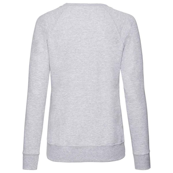 Fruit of the Loom Dam/Damer Lättvikts Raglantröja med Raglansnitt Heather Grey 18 UK