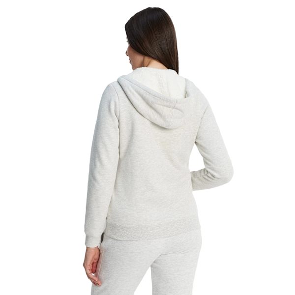 TOG24 Dam Hoodie Finch med Fleecefodrad Hel Dragkedja 24 UK Vit White Sand 24 UK