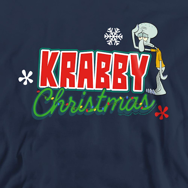 SvampBob Fyrkant Unisex Vuxen Krabby Jul Bläckvard S Navy M