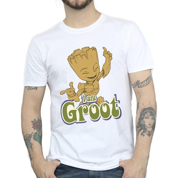 Guardians Of The Galaxy Herr Groot Dansande T-shirt 3XL Vit White 3XL