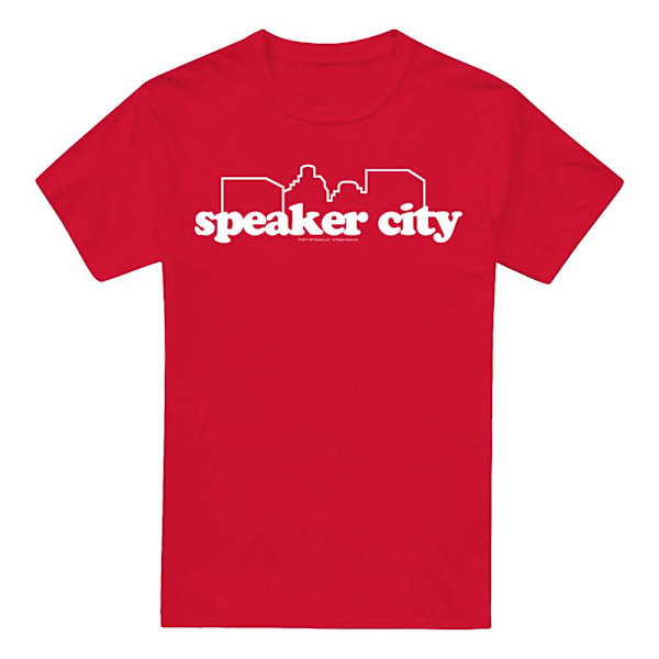 Old School Herr T-shirt med Högtalarstad-Logga S Röd Red S