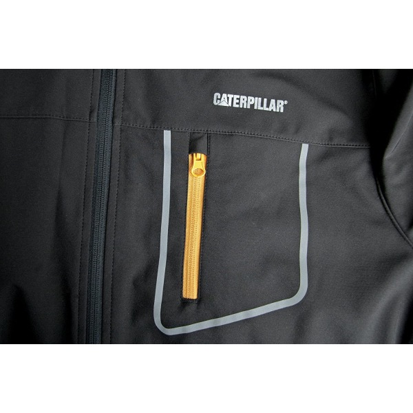Caterpillar Capstone Herr Hooded Softshell Jacka / Workwear Sm Black Small