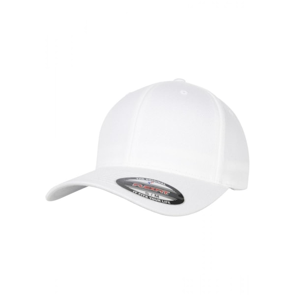 Flexfit Unisex ekologisk bomullskeps S/M Vit White S/M