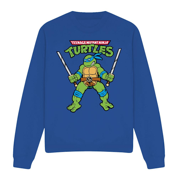 Teenage Mutant Ninja Turtles Unisex Vuxen Leonardo Retro Tröja Royal Blue XL