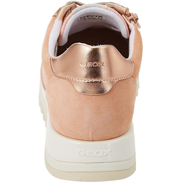 Geox Dam/Kvinnor Tabelya Läder Sneakers 3 UK Persika Peach 3 UK