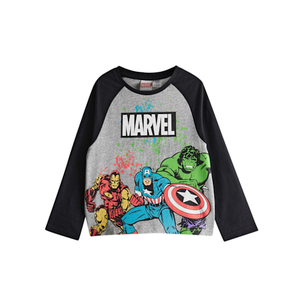 Marvel Avengers Boys Tryckt Lång Pyjamas Set 2-3 År Svart Black 2-3 Years
