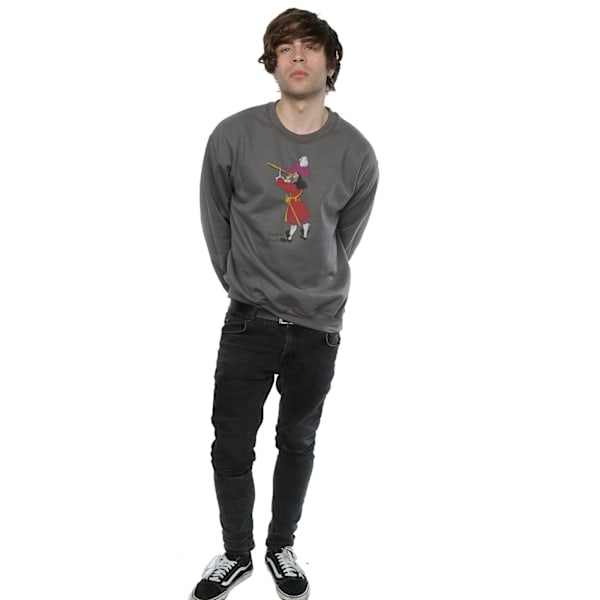 Peter Pan Herr Classic Captain Hook Heather Sweatshirt XXL Char Charcoal XXL