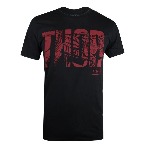 Thor Mens Text T-Shirt XL Svart/Röd Black/Red XL