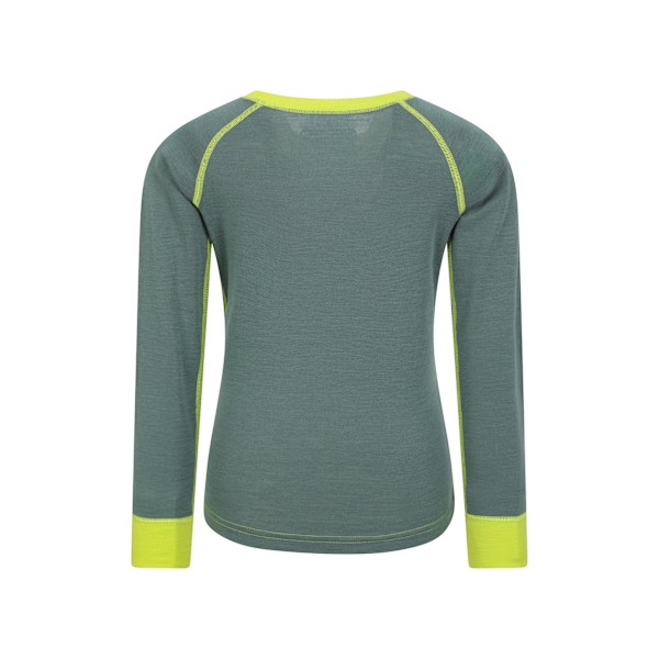 Mountain Warehouse Barn/Barn Merino II Rundhalsad Underställströja Khaki Green 5-6 Years