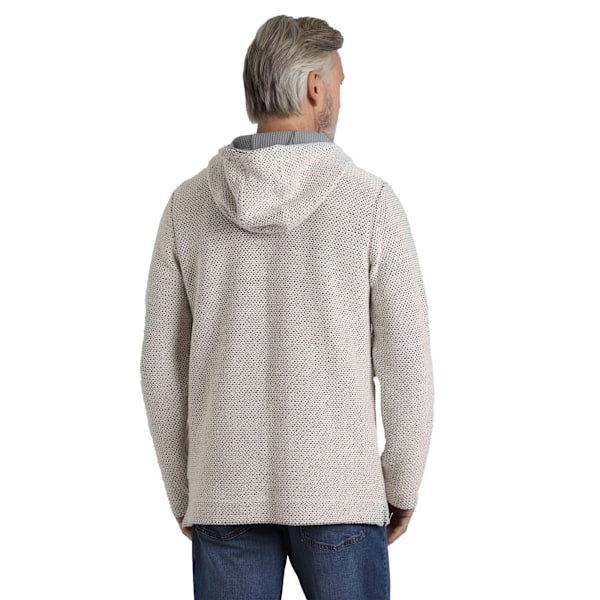 Weird Fish Bakersfield Macaroni Hoodie med Knappar i Halsen för Män 4XL Ecr Ecru 4XL