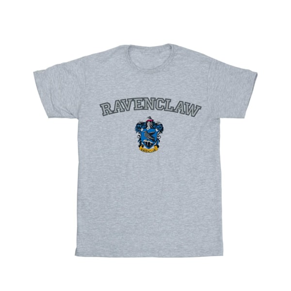 Harry Potter T-shirt för flickor med Ravenclaw-vapen i bomull, 9-11 år, sportgrå Sports Grey 9-11 Years