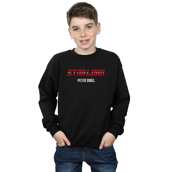 Marvel Boys Star Lord AKA Peter Quill Sweatshirt 7-8 år Svart Black 7-8 Years