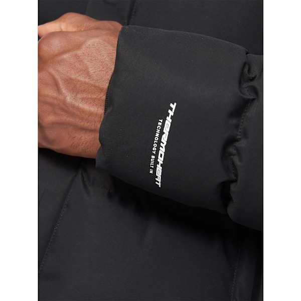 Crosshatch Herr Tenthley Präglad Vadderad Jacka XL Svart Black XL