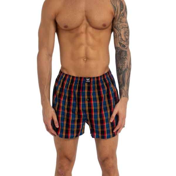 Kandor Hexster Rutiga Vävt Boxershorts för Män (6-pack) XL M Multicoloured XL
