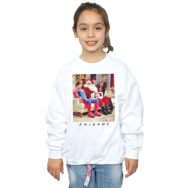 Friends Girls Superman And Santa Sweatshirt 12-13 År Vit White 12-13 Years