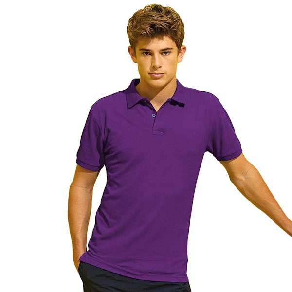 Asquith & Fox Herr Poloshirt med korta ärmar i Performance Blend 4X Purple 4XL
