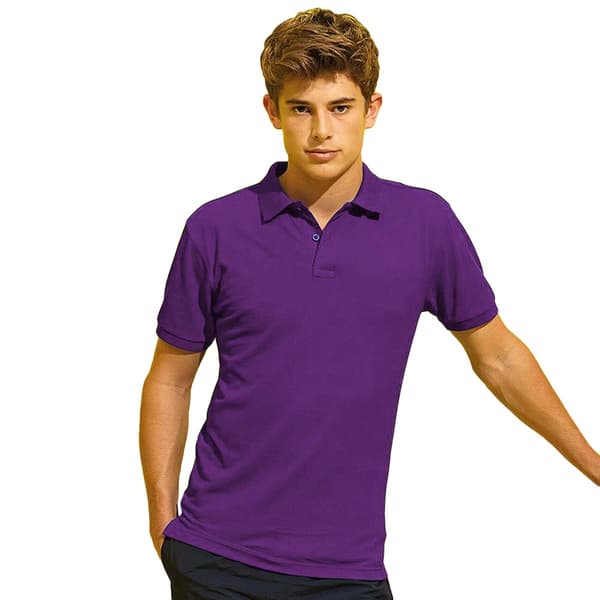 Asquith & Fox Herr Short Sleeve Performance Blend Polo Shirt S Purple S