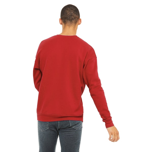 Bella + Canvas Unisex Vuxen Fleece Drop Shoulder Sweatshirt M B Brick Red M