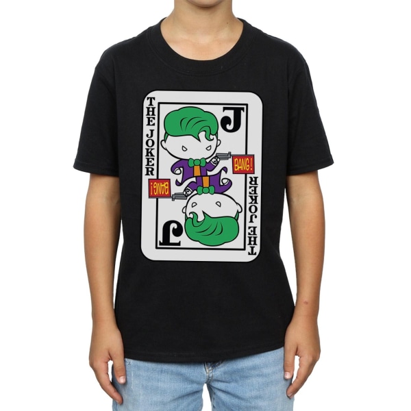DC Comics Boys Chibi Joker Playing Card T-Shirt 12-13 år Svart Black 12-13 Years