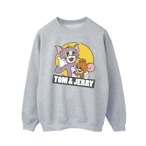 Tom And Jerry Herr Sketch Logo Sweatshirt 4XL Sports Grey Sports Grey 4XL