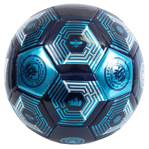 Manchester City FC Treble Winners Fotboll 5 Sky Blue/White/Nav Sky Blue/White/Navy Blue 5