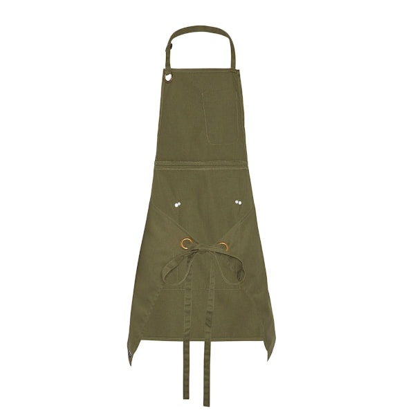 Le Chef Utility Bib Apron One Size Olive Green Olive Green One Size