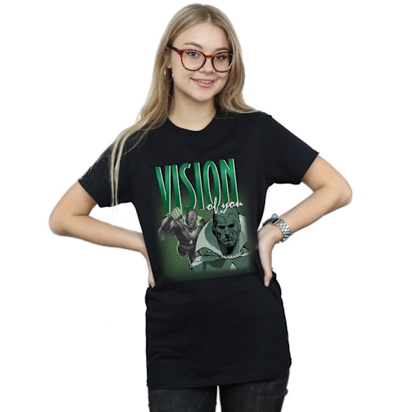 Marvel Dam/Damer Vision Homage Bomull Boyfriend T-Shirt S B Black S