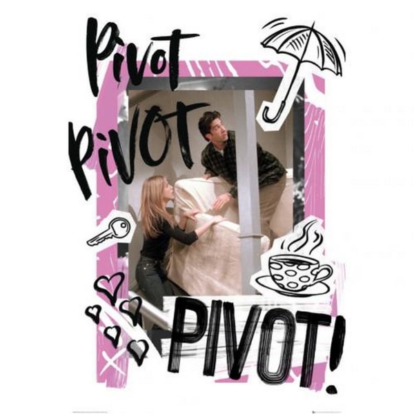 Friends Pivot Poster One Size Svart/Rosa Black/Pink One Size