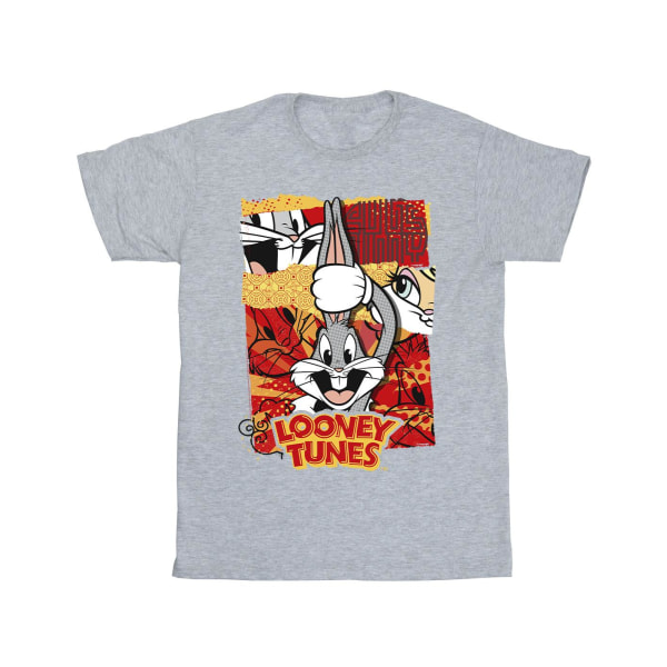 Looney Tunes Girls Bugs Rabbit Comic Nyår Bomull T-shirt 7- Sports Grey 7-8 Years