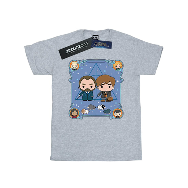 Fantastiska vidunder Mäns Chibi Newt och Dumbledore T-shirt 5XL Spo Sports Grey 5XL