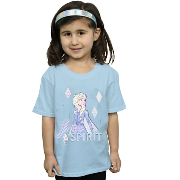 Disney Girls Frozen 2 Elsa Spirit Bomull T-shirt 12-13 År Baby Blue Baby Blue 12-13 Years