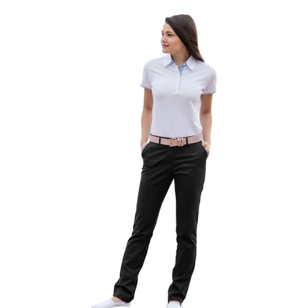 Front Row Dam/Damer Bomullsrik Stretch Chino Byxor M Svart Black M