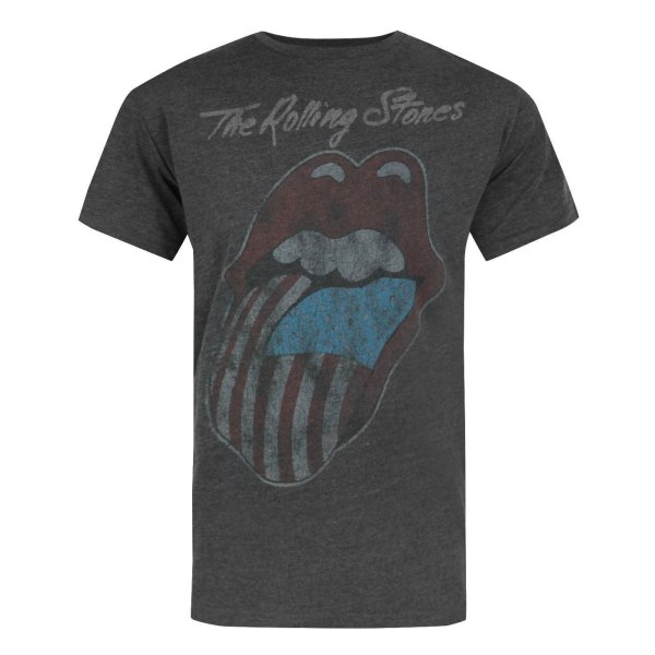 Amplified Official Mens Rolling Stones USA Tour 2 T-Shirt S Bla Black S