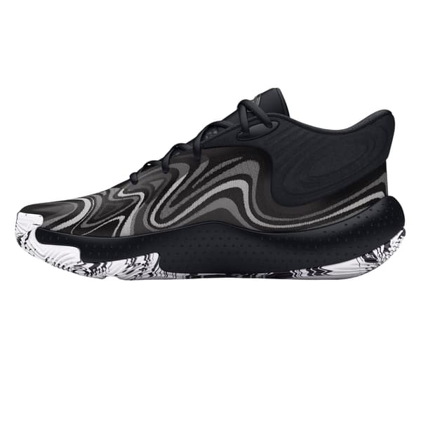 Under Armour Herr UA Spawn Grafiskt Tryck Basket Skor 9.5 UK Black 9.5 UK