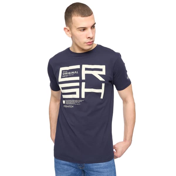 Crosshatch Herr Squarebox T-Shirt S Marinblå Navy S