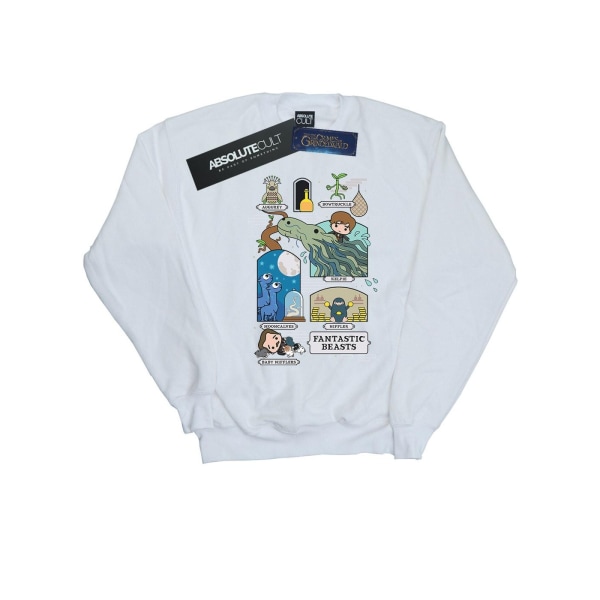 Fantastic Beasts Dam/Dam Chibi Newt Sweatshirt XL Vit White XL