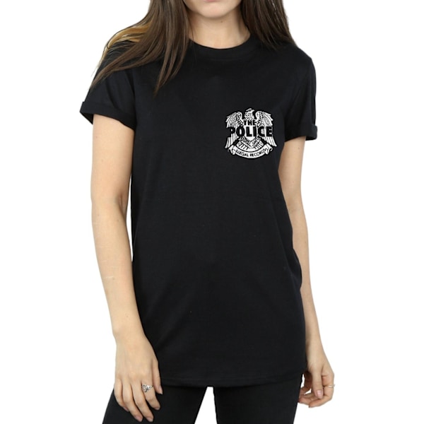 The Police Womens/Ladies Illegal Records Eagle Chest Cotton Boy Black S