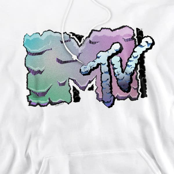 MTV Herr Gradient Hoodie L Vit White L