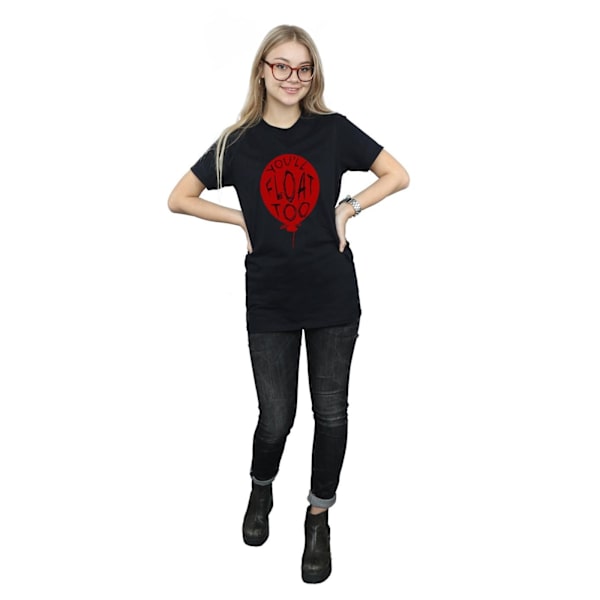 It Dam/Damer Pennywise You´ll Float Too Bomull Boyfriend T- Black L