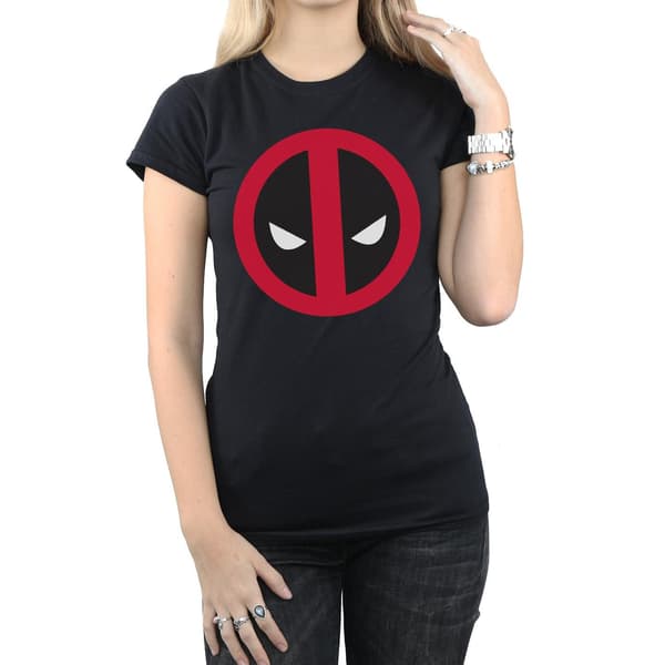 Marvel Dam/Dam Deadpool Stor Ren Logotyp Bomulls T-Shirt M Black M
