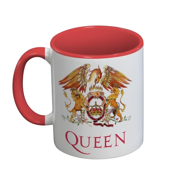 Queen Crest Inner Two Tone Mugg En Storlek Vit/Röd White/Red One Size