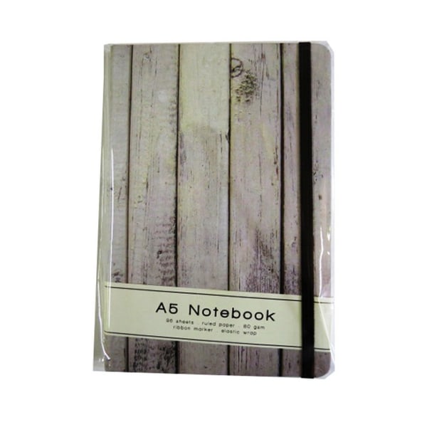 Anker Wood Effect A5 Notebook One Size Cream/Svart Cream/Black One Size