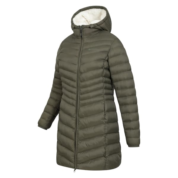 Mountain Warehouse Dam/Dam Florence Vadderad med Fuskpälsfoder Khaki Green 20 UK