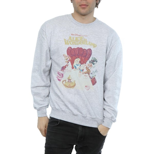 Disney Herr Alice In Wonderland Retro Poster Sweatshirt M Sport Sports Grey M