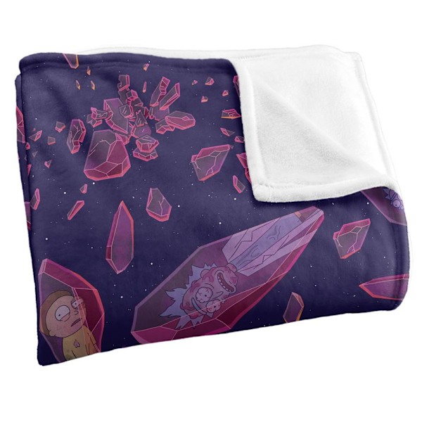 Rick And Morty Time Crystal Filt En Storlek Flerfärgad Multicoloured One Size